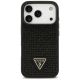 3. Guess Rhinestone Triangle Logo Case for iPhone 17 Pro - Black