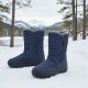 9. Women's flat insulated snow boots, navy blue, Potocki SU33310