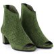 3. Women's open-toe green ankle boots M.Daszyński MR1954-23