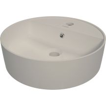Ceramic countertop washbasin with space for a tap