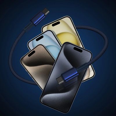 9. Baseus Tungsten Gold USB-C / USB-C 100W Cable 2m - Navy Blue