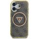 3. Guess IML Metal Glitter 4G Circle Triangle MagSafe Case for iPhone 16 - Brown