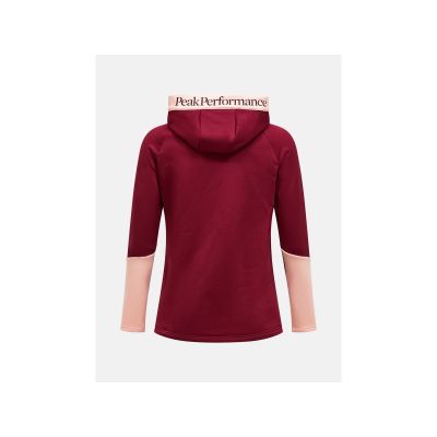 3. Women's Peak Performance Rider Essentials Zip Hood – vertical zenith/peach fuzz, size: M