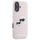 4. Karl Lagerfeld Silicone Nauble Heads Print MagSafe Case for iPhone 16 - Pink