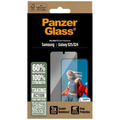 4. PanzerGlass Ultra-Wide Fit Tempered Glass for Samsung Galaxy S25