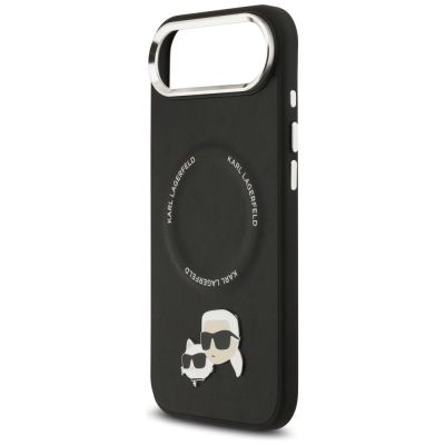 6. Karl Lagerfeld Karl & Choupette Pins MagSafe Case for iPhone Air - Black