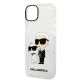 6. Karl Lagerfeld Glitter Karl&Choupette case for iPhone 14 Plus - transparent