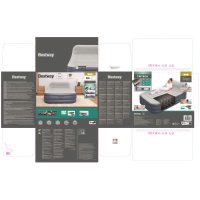 Bestway 67923/23 Air Mattress Double Mattress Gray, White Unisex