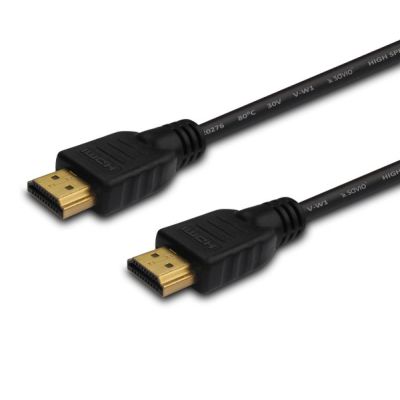 SAVIO HDMI CABLE 2M V2.0 HIGH SPEED, ETHERNET/3D BLACK, GOLDEN CONNECTORS CL-195