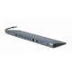 GEMBIRD MULTI ADAPTER USB TYPE-C 9IN1 (USB HUB + HDMI + VGA + PD + CARD READER + LAN + AUDIO 3.5MM) COLOR GRAY