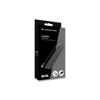 9. Conceptronic HUBBIES19BP USB 3.2 Gen 1 (3.1 Gen 1) Type-A 5000 Mbit/s Hubs and Hubs Black