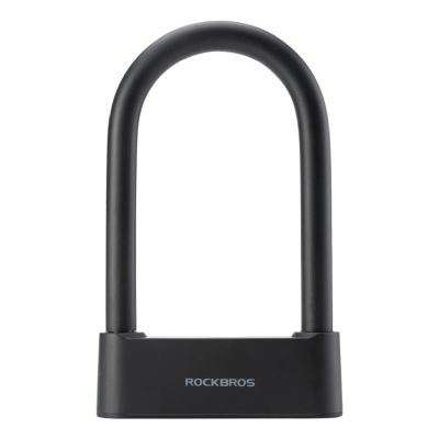 Rockbros 32210818001 SMART Bicycle Lock with Fingerprint Reader and Bluetooth Connectivity - Black
