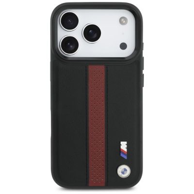 3. BMW M Perforated Stripe Logo MagSafe Case for iPhone 17 Pro - Red
