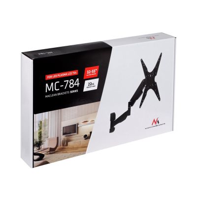 4. Maclean MC-784 TV wall mount (Swivel, wall, tilt; 32" - 55"; max. 20kg)