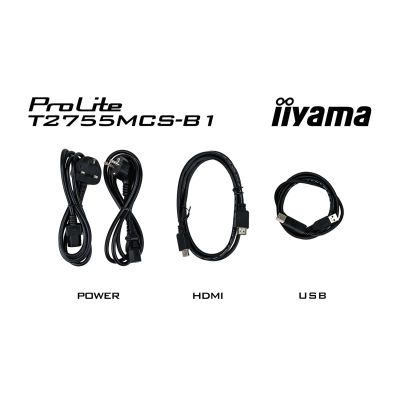 iiyama ProLite T2755MSC-B1 computer monitor 68.6 cm (27") 1920 x 1080 px Full HD LED Touchscreen Blade Black