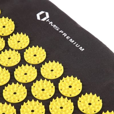 9. HMS AKM04 Premium Acupressure Mat, Black, Set with Pillow