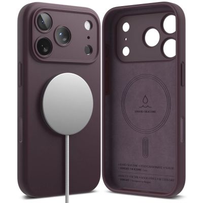 2. Ringke Silicone MagSafe case for iPhone 18 Pro - dark cherry
