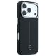 4. Mercedes Leather Semi Wrap Iconic Line MagSafe Case for iPhone 17 Pro - Black