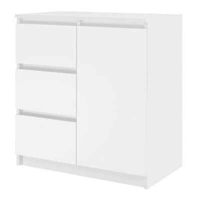 CHEST OF DRAWERS 1 DOOR 3 DRAWERS WHITE SET