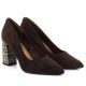 3. Chocolate suede pointed toe pumps Sergio Leone PB216