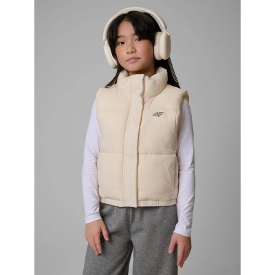 Girls' vest with synthetic filling 4F 4FJWSS26TVJAF312-12S