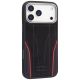 2. Audi R8 Genuine Leather MagSafe Case for iPhone 17 Pro - Black and Red