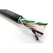 DIGITUS outdoor installation cable, gel-filled, category 6, F/UTP, AWG 23/1, PE, 305m, black, spool