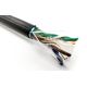 DIGITUS outdoor installation cable, gel-filled, category 6, F/UTP, AWG 23/1, PE, 305m, black, spool