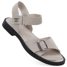 Vinceza 26-62303 beige women's leather sandals