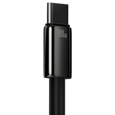 7. Baseus Tungsten Gold USB-A to USB-C Cable 480Mb/s 100W 1m Black (CAWJ000001)