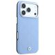4. BMW Sign Deboss Quilted Metal Logo MagSafe Case for iPhone 17 Pro / 18 Pro - Blue