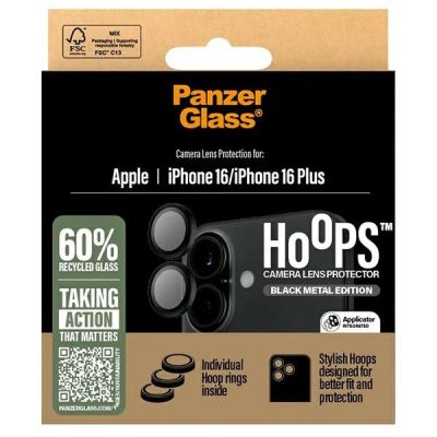 4. PanzerGlass Hoops Black Lens Protector iPhone 16 6.1" / 16 Plus 6.7" 1283