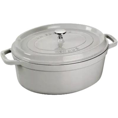 STAUB LA COCOTTE Oval Cast Iron Pot 3.2 ltr, Truffle