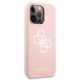 4. Guess GUHCP13LLS4GWPI iPhone 13 Pro / 13 6.1" pink/pink hard case Silicone 4G Logo