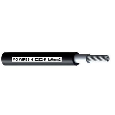 Photovoltaic cable // MG Wires // 1x6mm2, 0.6/1kV black H1Z2Z2-K-6mm2 BK, 500m spool