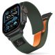 Tech-Protect Nylon Elite Strap for Apple Watch 44/45/46/49 mm - Green/Orange