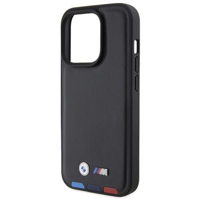6. BMW BMHCP15L22PTDK iPhone 15 Pro 6.1" black/black Leather Stamp Tricolor
