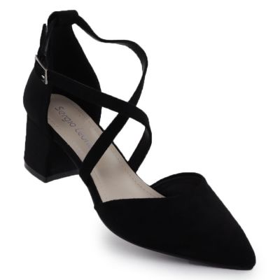 7. Sergio Leone SK-830 women's black block heel sandals