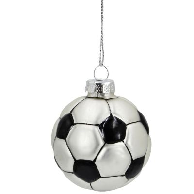 4. MICA Glass Football Christmas Bauble