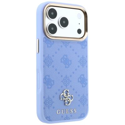 4. Guess Peony 4G Small Logo MagSafe Case for iPhone 18 Pro Max / 17 Pro Max - Light Blue