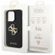 8. Guess Leather Perforated 4G Glitter Logo Case for iPhone 15 Pro - Black