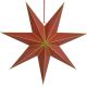 7. DECORATIVE HANGING PAPER STAR FSC 18x60CM RED 7 ARMS MICA