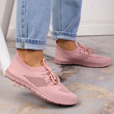 5. Openwork sports shoes News W EVE211D powder pink