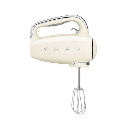 3. Smeg HMF01CREU hand mixer in cream with a retro 1950s style.