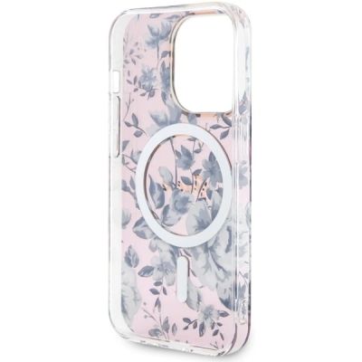 7. Guess GUHMP14XHCFWSP iPhone 14 Pro Max 6.7" pink/pink hardcase Flower MagSafe