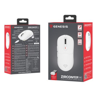 4. GENESIS NMG-2194 Gaming Mouse Ambidextrous Bluetooth + USB Type-C Optical 26000 DPI
