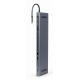 2. GEMBIRD MULTI ADAPTER USB TYPE-C 9IN1 (USB HUB + HDMI + VGA + PD + CARD READER + LAN + AUDIO 3.5MM) COLOR GRAY