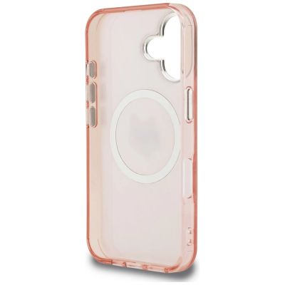 7. Karl Lagerfeld IML Choupette Head Logo MagSafe iPhone 16 Case - Pink