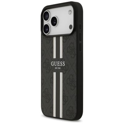 2. Guess 4G Printed Stripes MagSafe case for iPhone 17 Pro Max - black
