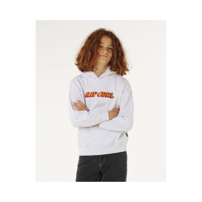 RIP CURL Eternal Shred Logo Hood-Boy Gray
